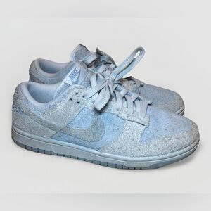 Nike Dunk Low Shoes Light Armory Blue Photon Dust Dizzy Suede Womens Size 7